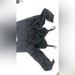 Slim black jump suit